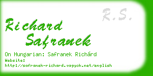 richard safranek business card