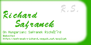 richard safranek business card